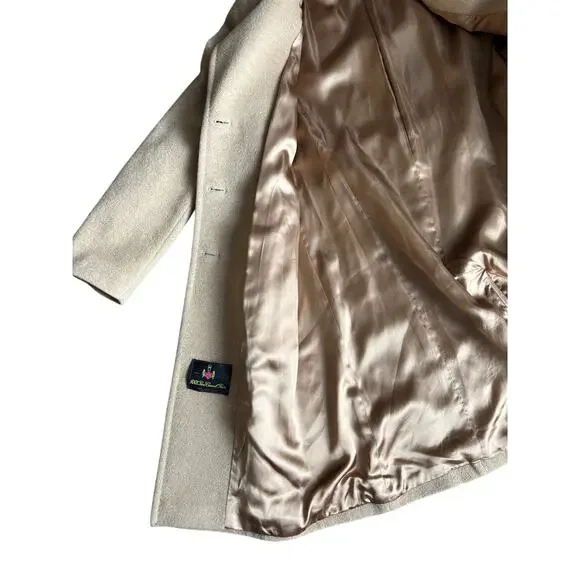 Larry Levine Camel Hair Wool Coat - Size 10 (S-M) - Picture 4 of 9